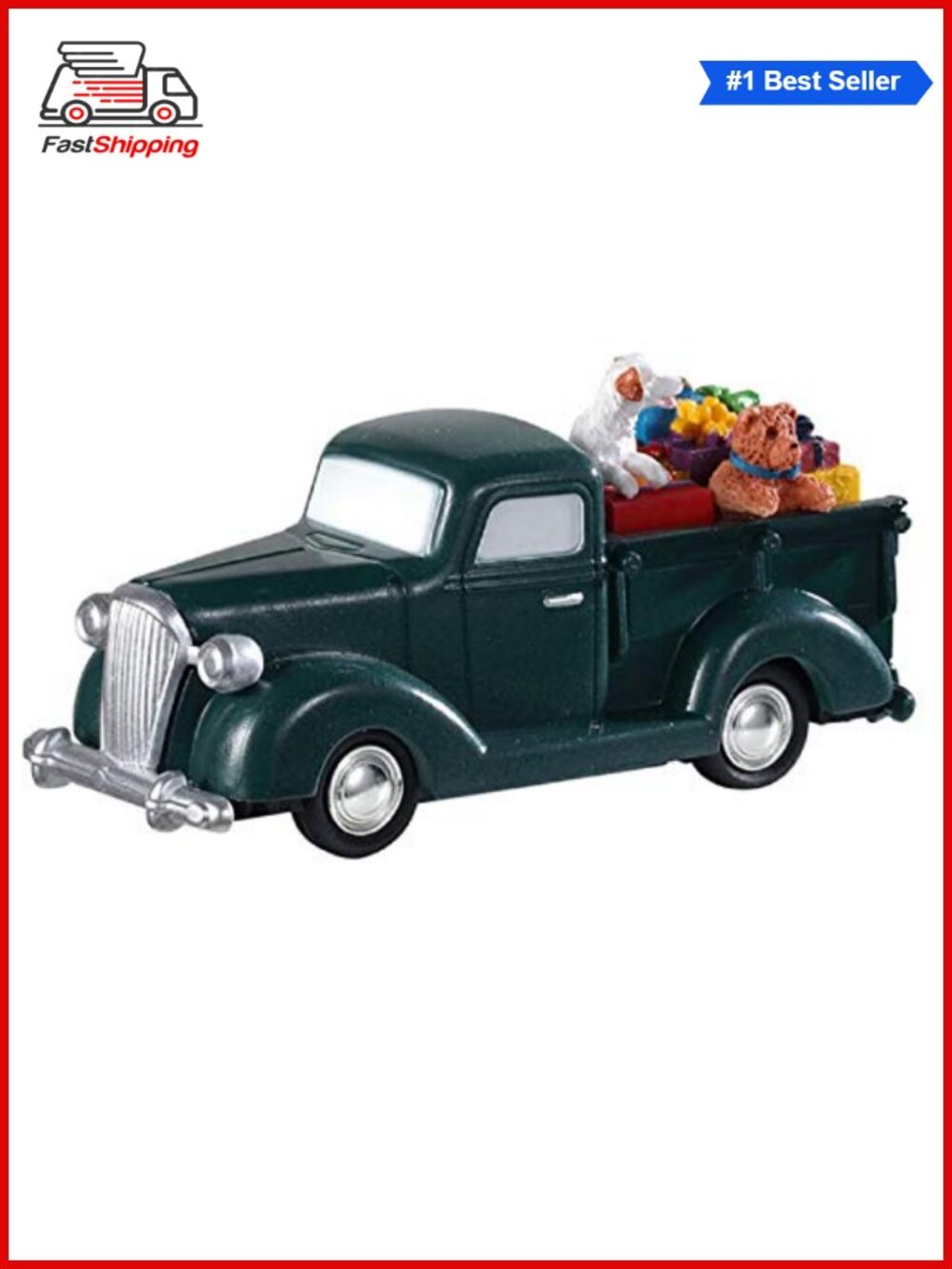 🎅 Lemax Christmas Village Pickup Truck with Presents Polyresin Figure